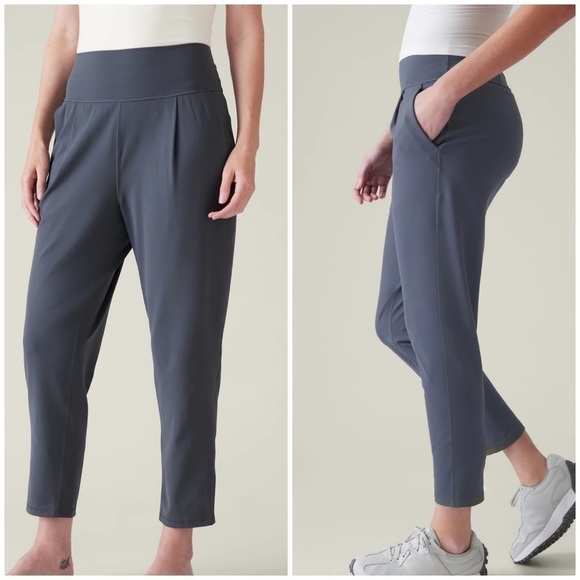 NWT Athleta Elation Pant Granite Blue Butter Soft Comfy Low Impact Yoga Sz XS - Picture 2 of 13